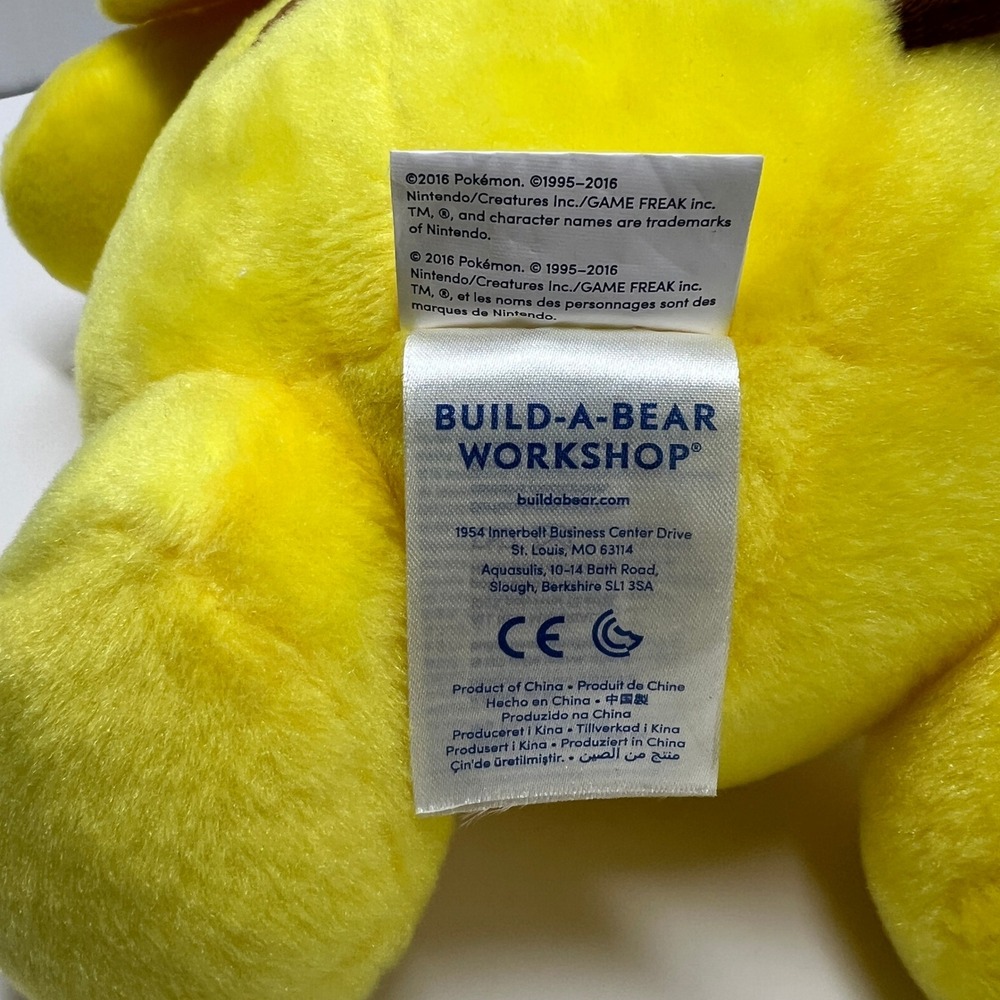 2016‎ Build A Bear PIKACHU POKEMON 18" Plush Stuffed Video Game Character-EUC - Picture 9 of 15